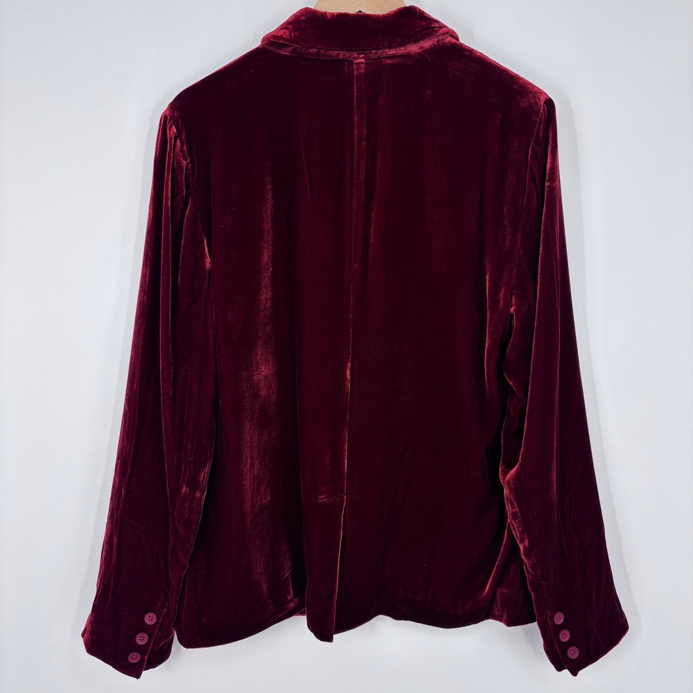 Sundance Velvet Blazer Orange Red - Picture 6 of 7